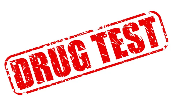 Drug Test röd stämpel text — Stock vektor