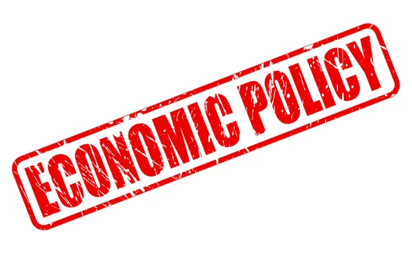 Hospodářské politiky červené razítko text — Stockový vektor