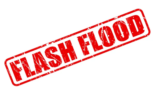 FLASH FLOOD timbro rosso testo — Vettoriale Stock