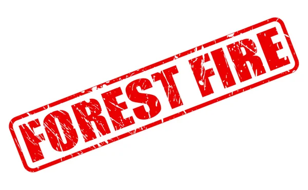 FOREST FIRE timbro rosso testo — Vettoriale Stock