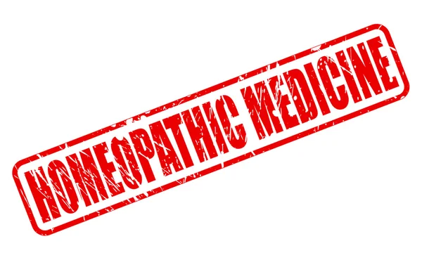 MEDICINA HOMEOPÁTICA texto de sello rojo — Vector de stock