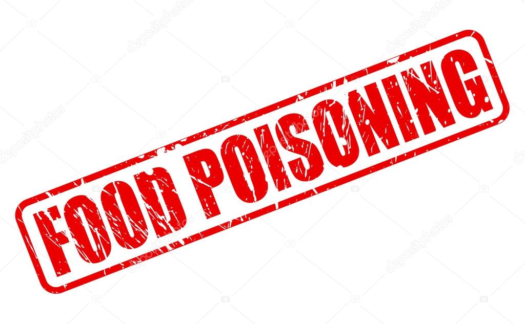 FOOD POISONING red stamp text