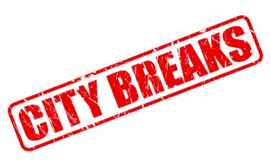 Kırmızı damga metni City Breaks