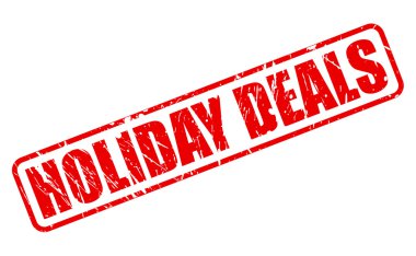 HOLIDAY DEALS red stamp text clipart