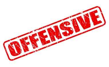 OFFENSIVE red stamp text clipart