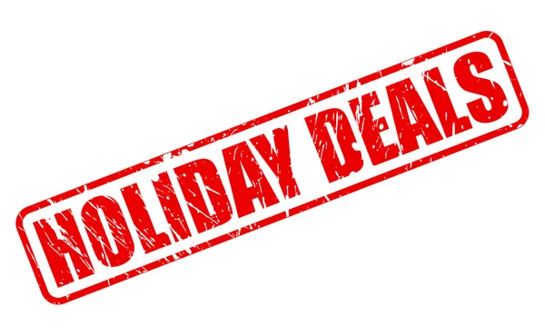 Holiday Deals rode stempel tekst — Stockvector