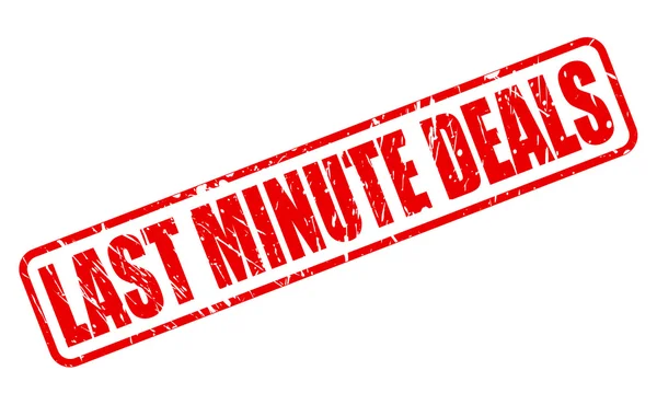 LAST MINUTE DEALS red stamp text — Stock Vector