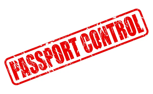 Tekst czerwony znaczek kontroli paszportu — Wektor stockowy