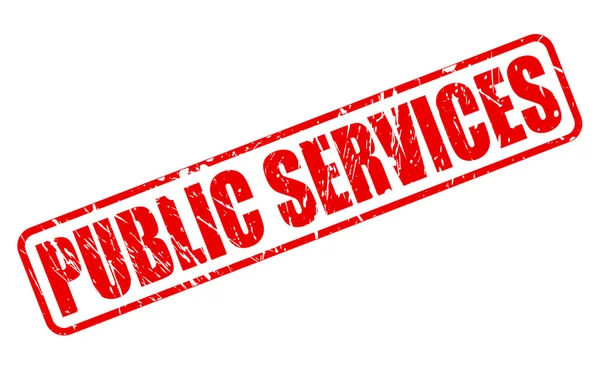 PUBLIC SERVICES red stamp text — Stock Vector