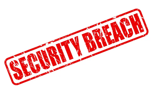 SECURITY BREACH red stamp text — Stock Vector