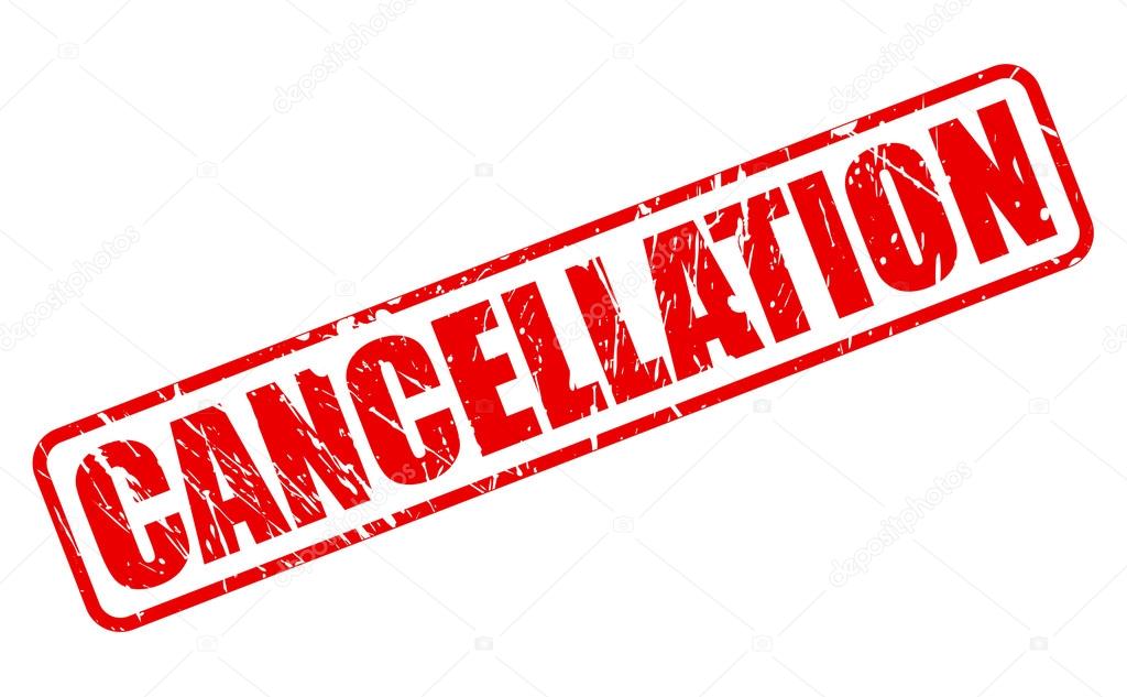 CANCELLATION red stamp text