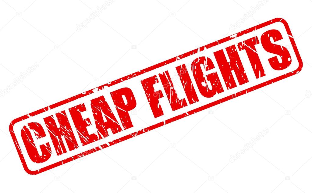 CHEAP FLIGHTS red stamp text