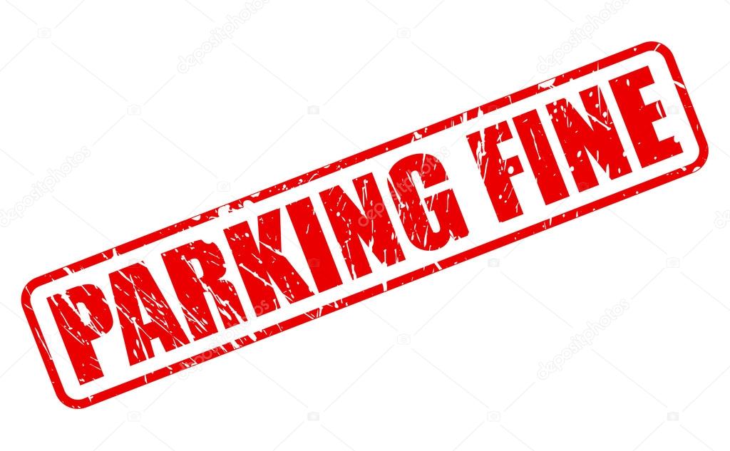 PARKING FINE red stamp text