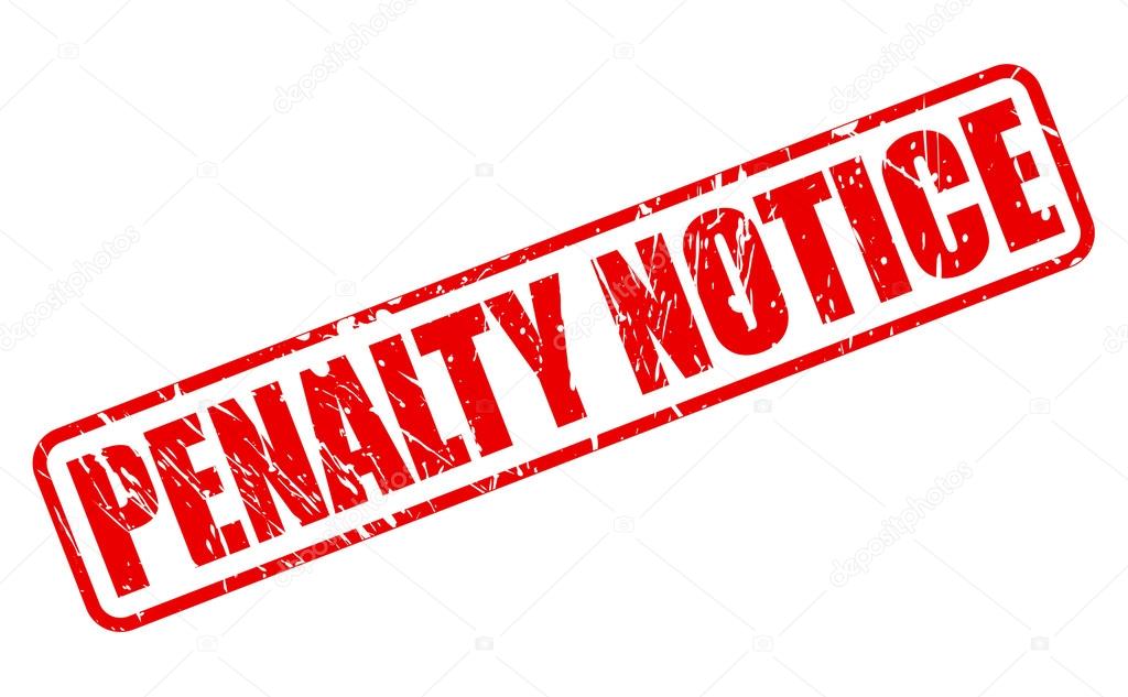 PENALTY NOTICE red stamp text