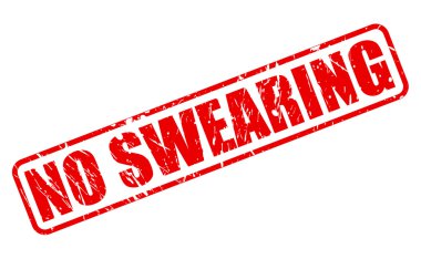 Hiçbir Swearing kırmızı damga metni