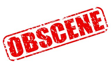 OBSCENE red stamp text clipart