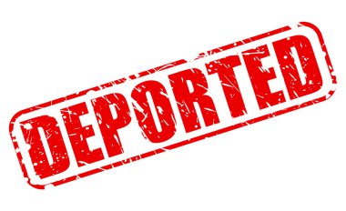 DEPORTED red stamp text clipart
