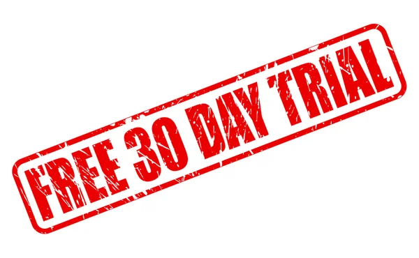 GRATIS 30 DÍAS TRIAL texto de sello rojo — Vector de stock