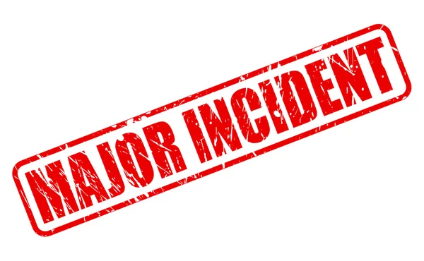 MAJOR INCIDENTE carimbo vermelho texto — Vetor de Stock