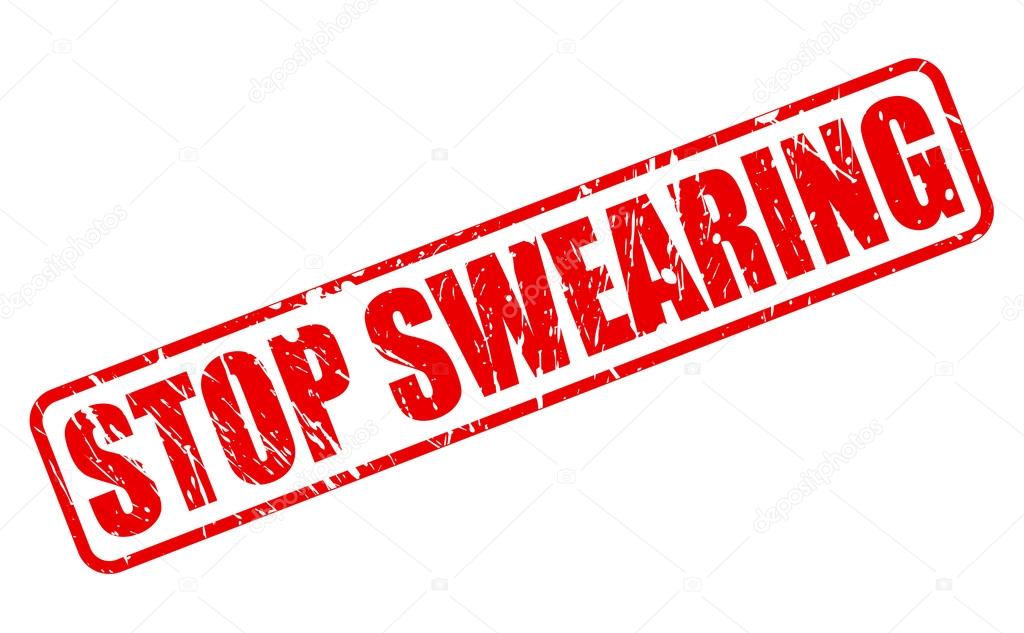 STOP SWEARING red stamp text
