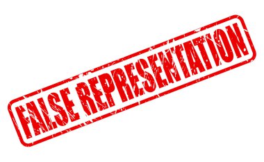FALSE REPRESENTATION red stamp text clipart