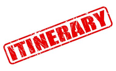 Güzergah kırmızı damga metni