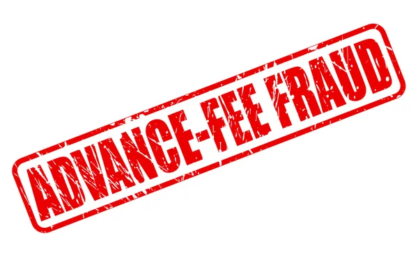 ADVANCE-FEE FRAUD red stamp text — Stock Vector