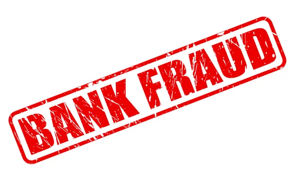 BANK FRAUD red stamp text — Stock Vector