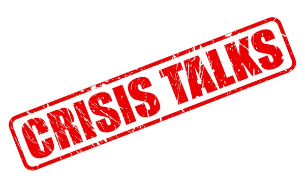 CRISIS TALKS texto de sello rojo — Vector de stock