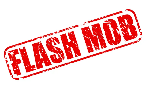 FLASH MOB timbro rosso testo — Vettoriale Stock