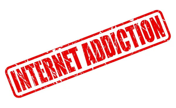 ADDICTION INTERNET texte du timbre rouge — Image vectorielle