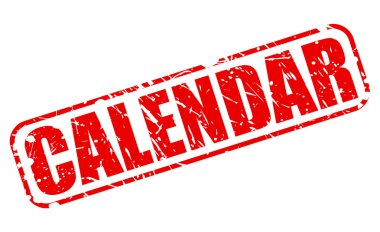 Takvim kırmızı damga metni