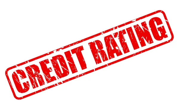 CREDIT Rating teks stempel merah - Stok Vektor