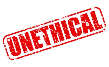 Etik olmayan kırmızı damga metni