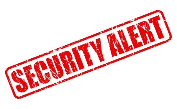 SECURITY ALERT red stamp text — Stock Vector