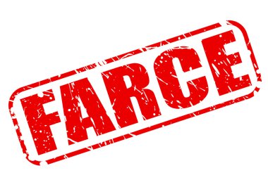 FARCE red stamp text clipart