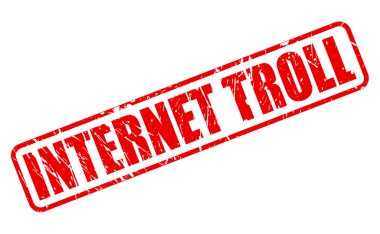 Internet Troll kırmızı damga metni