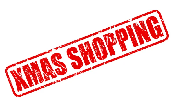 Χριστούγεννα ψώνια κόκκινη σφραγίδα κειμένου — Διανυσματικό Αρχείο