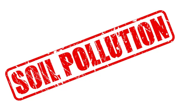 Красная марка SOIL POLLUTION — стоковый вектор