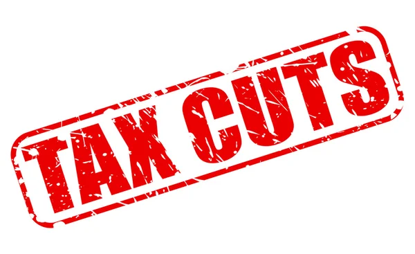 TAX CUTS red stamp text — Stock Vector