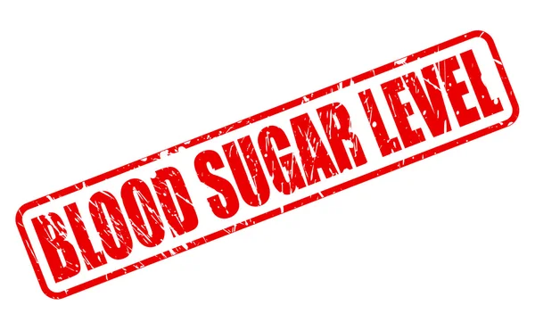 Hladina cukru v červené razítko text — Stockový vektor