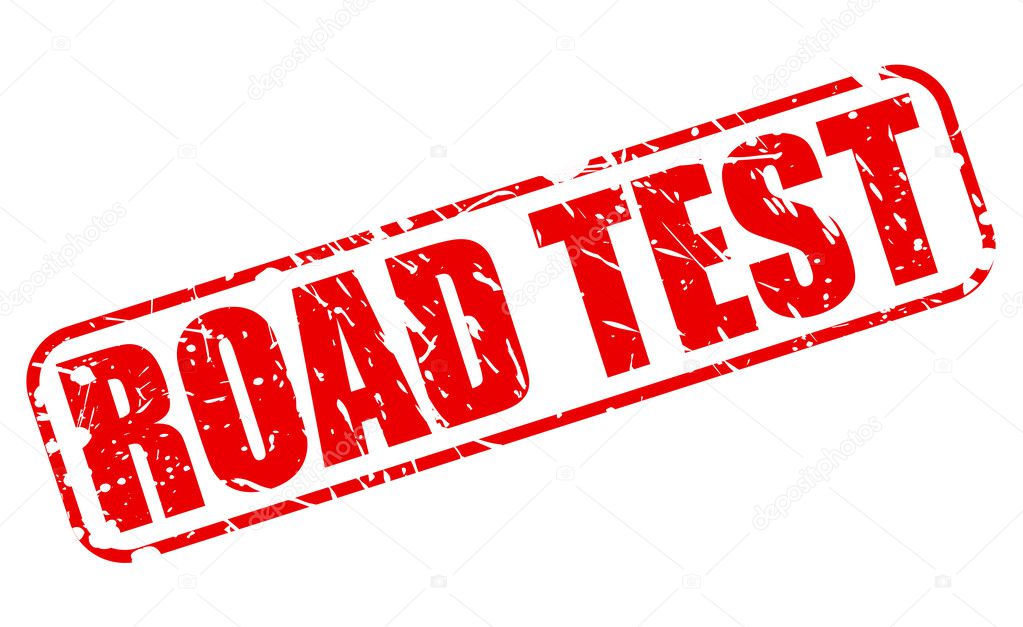 ROAD TEST red stamp text