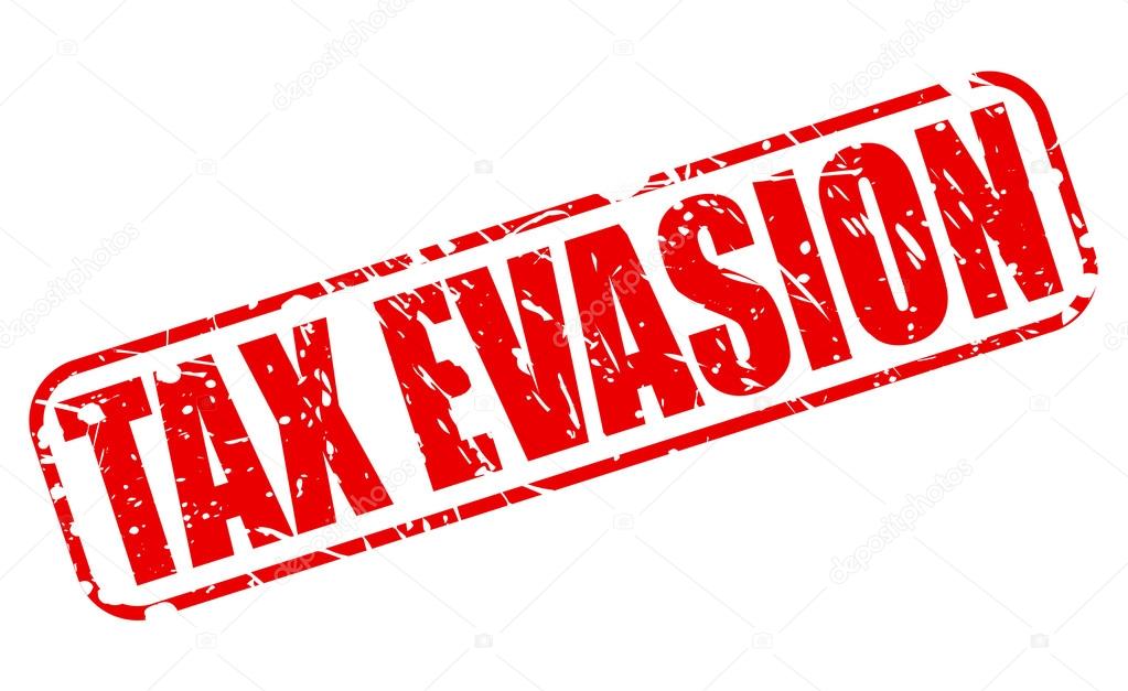 TAX EVASION red stamp text