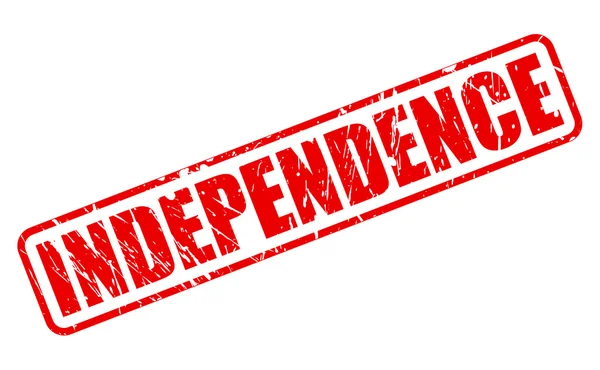 Ανεξαρτησία κόκκινη σφραγίδα κειμένου — Διανυσματικό Αρχείο