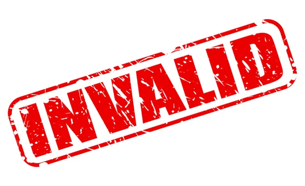 Geçersiz kırmızı damga metni