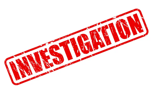 INVESTIGATION red stamp text — Stock Vector