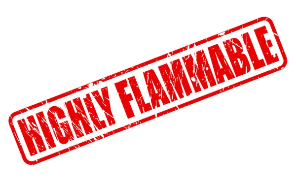 Texto de sello rojo ALTAMENTE FLAMMABLE — Vector de stock