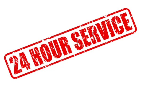 24 HOUR SERVICE red stamp text — Stock Vector