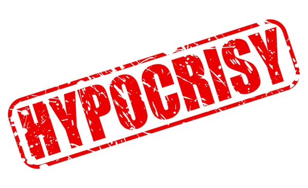 HYPOCRISY red stamp text — Stock Vector