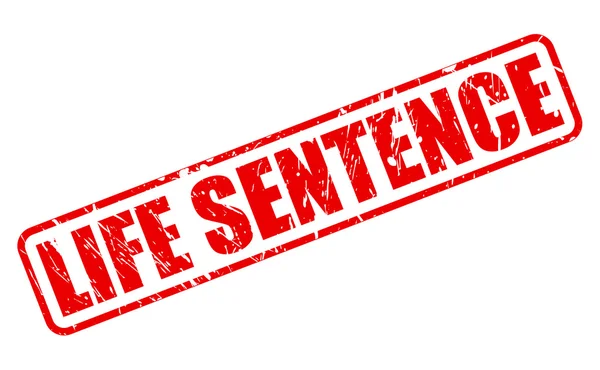 LIFE SENTENCE timbro rosso testo — Vettoriale Stock